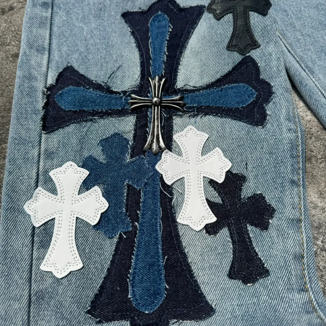P290 Style number: H637 Chrome hearts Versatile recommendation: must-have jeans for all seasons Color: blue Size: 28, 30, 32, 34, 36 (s-xxl)
